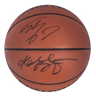 Kobe Bryant & Shaquille ONeal Dual Signed Basketball (Beckett & PSA/DNA)